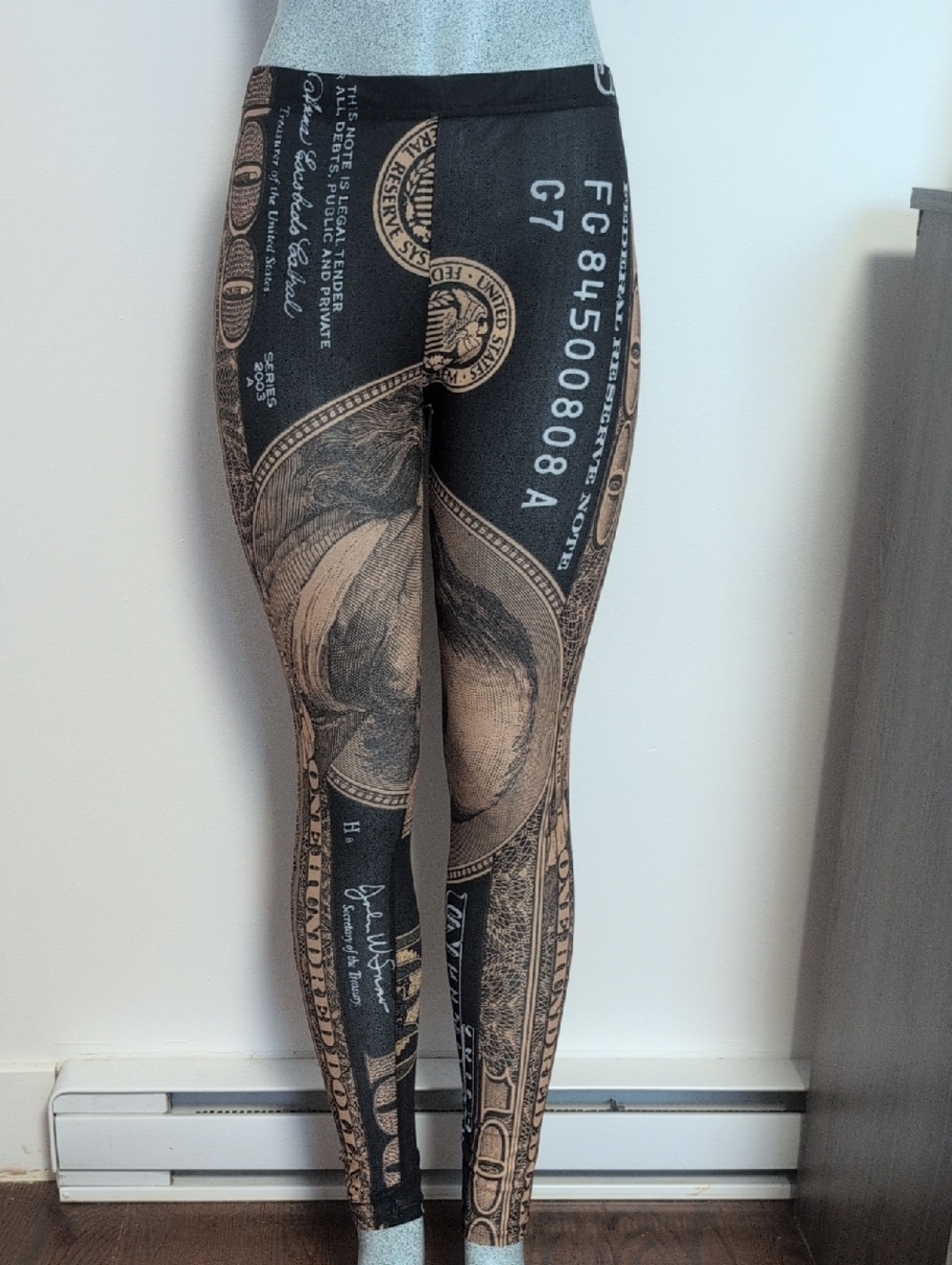 Novelty Money Print Leggings - Halfheart S